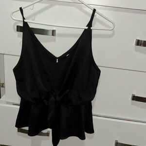 Black peplum top size medium